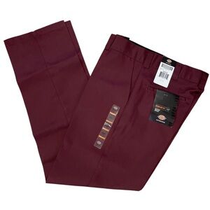 Dickies Maroon Skateboarding Pants 32x32 Regular Fit Twill